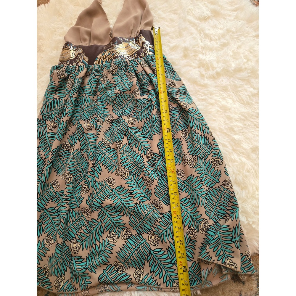 Womens Halter Dress Sleeveless Floral Print Party Cocktail Dress - Picture 4 of 6
